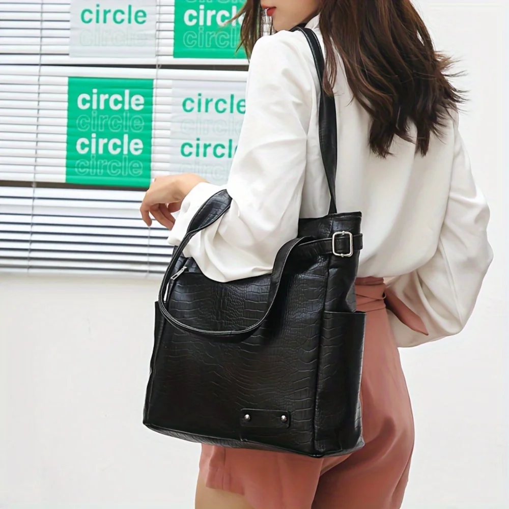 Crocodile Pattern Luxury Shoulder Bag Fashion Tote Bag Women