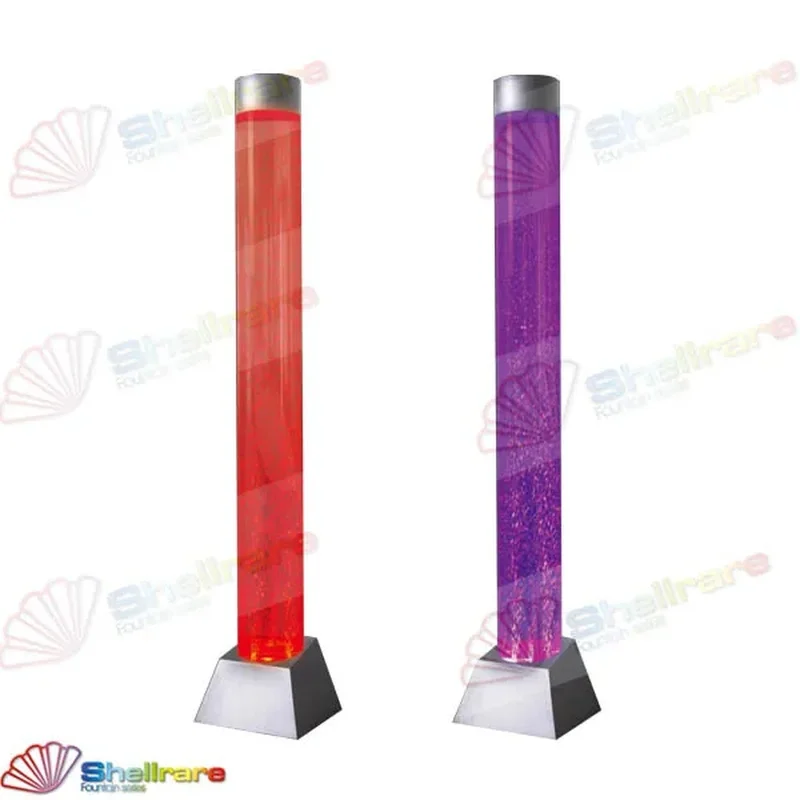 custom.Acrylic Bubble Column Lamp with Multi RGB Led Light Waterfall