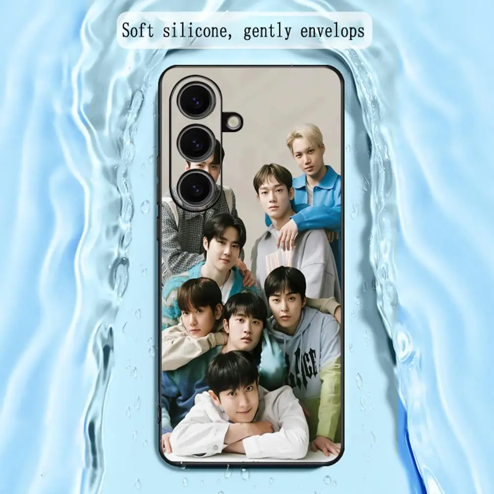 حافظة لهاتف سامسونج جالاكسي S25 S24 S23 S22 S21 S20 Plus Ultra Note20 Soft Black