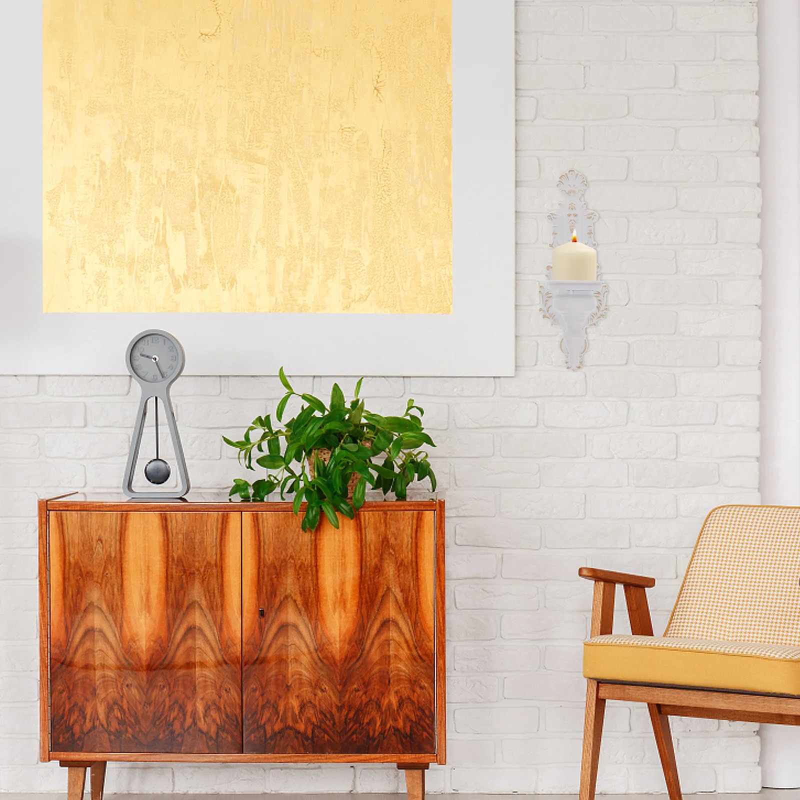 

1pc Vintage Wall Holder Iron Metal Sconce Decorative Candlestick For Living Room Wedding Party Tea Light Holder