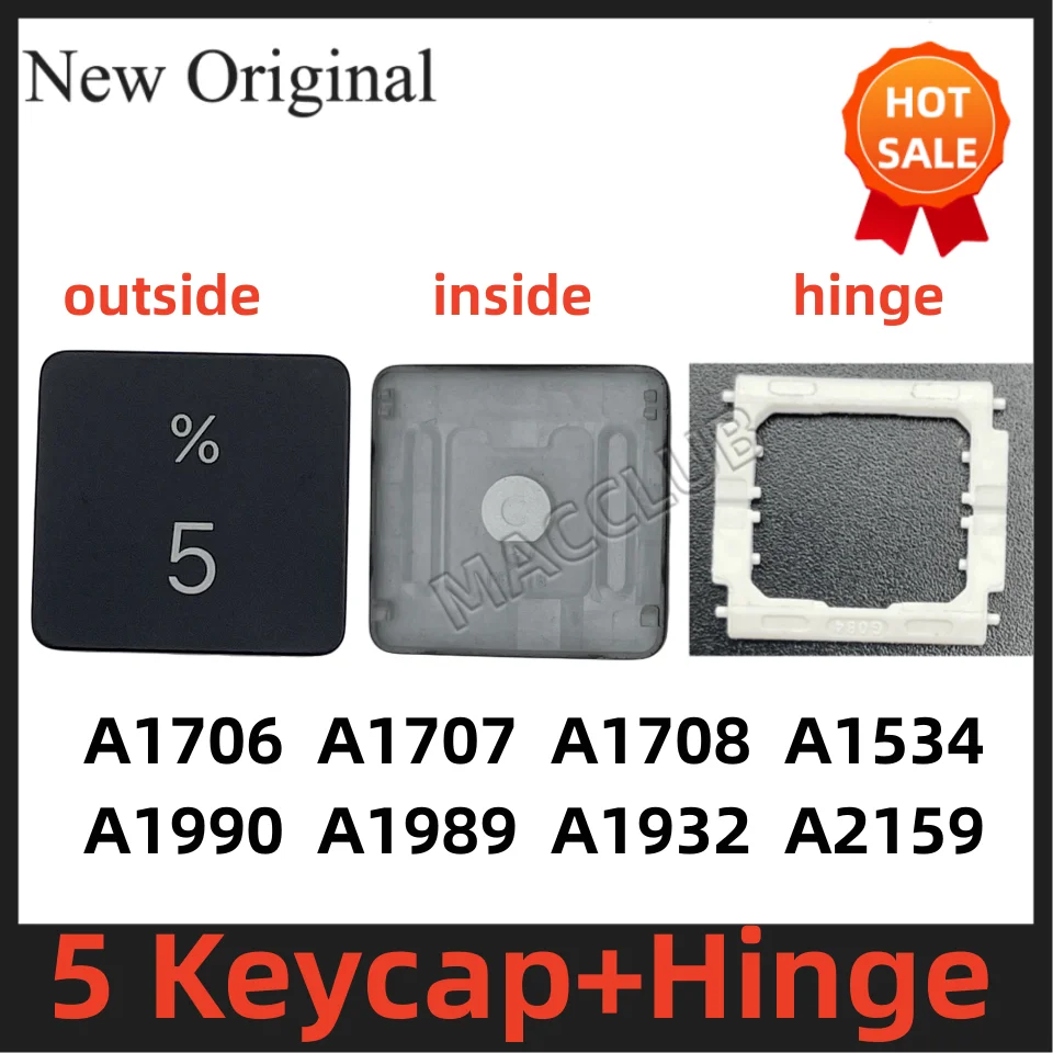 

5 Numeric key cap for MacBook Pro Retina A1708 A1706 A1707 A1989 A1990 A1534 A2159 A1534 Keyboard Case Key Cap keys with hinge