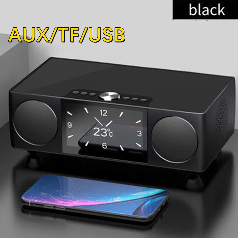 Video Player Wireless Bluetooth Speaker 8800mAh Home Theater Sound Box Music System with AUX USB TF Clock Display FM Radio S99