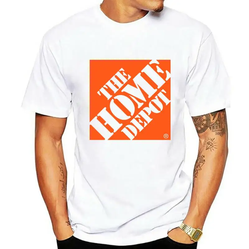 Male fashion t-shirt cotton top fashion mens t-shirt Home Depot Hardware Store T Shirt MAN T-SHIRT