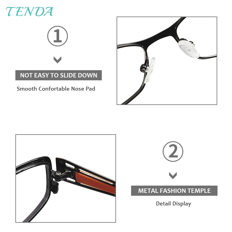 Women Reading Glasses Small Metal Prescription Eyeglasses For Hyperopia