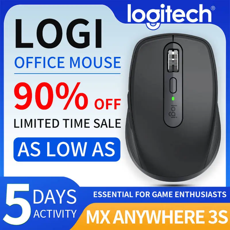 Logitech Master Series MX Anywhere 3S Bluetooth inalámbrico silencioso ratón sonido suave Oficina tableta femenina