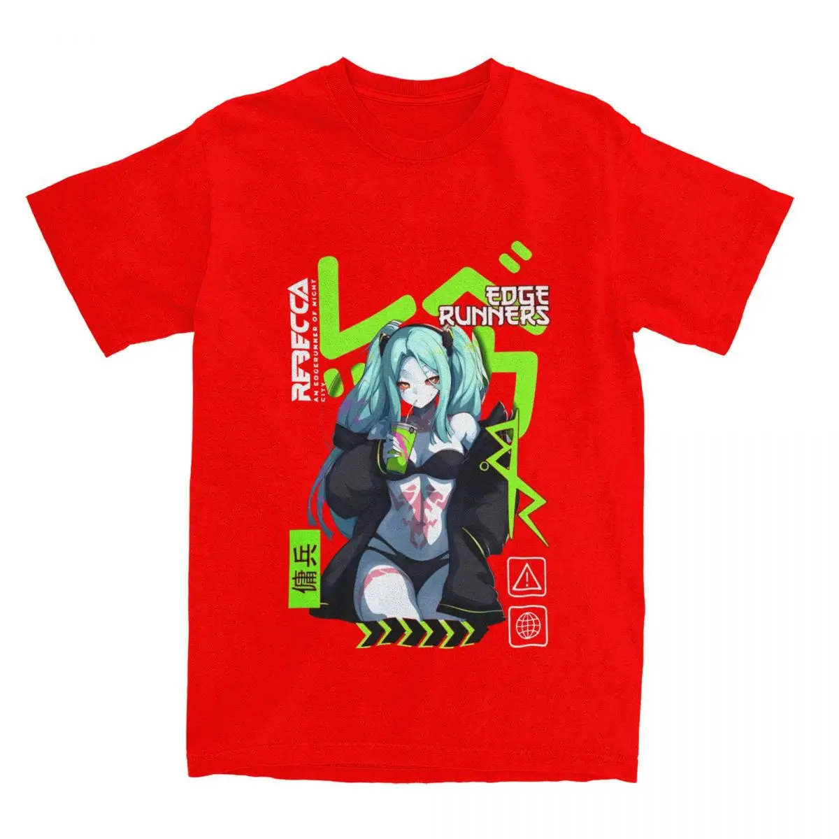 رجل تي شيرت ريبيكا سايبر سيتي حواف العدائين تي شيرت تتجه الصيف تي شيرت Y2K مضحك نمط القطن تنفس #4