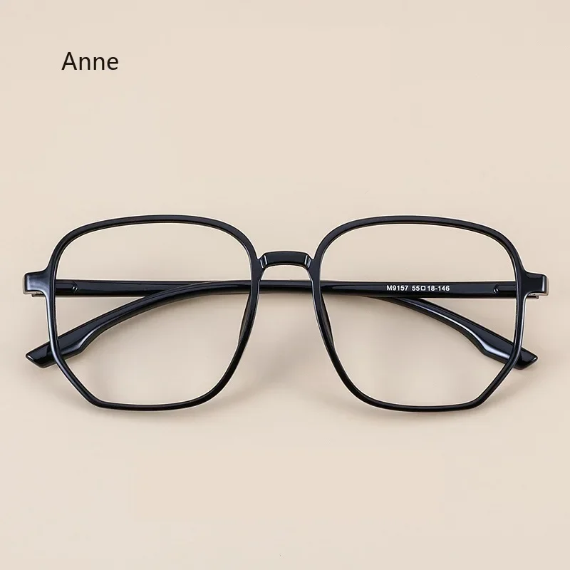 2024 New Fashion Simplicity Big Square Frame Anti Blue Light Glasses Transparent Plain Spectacles Women Men Computer glases