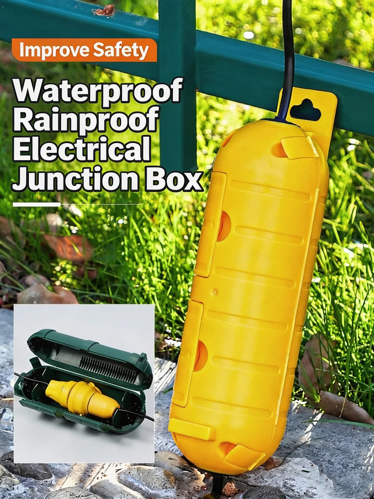 Outdoor Waterproof Extension Cord Safety Cover Sealed Electrical Junction Box Weatherproof Socket Plug Wire Protection Enclosure