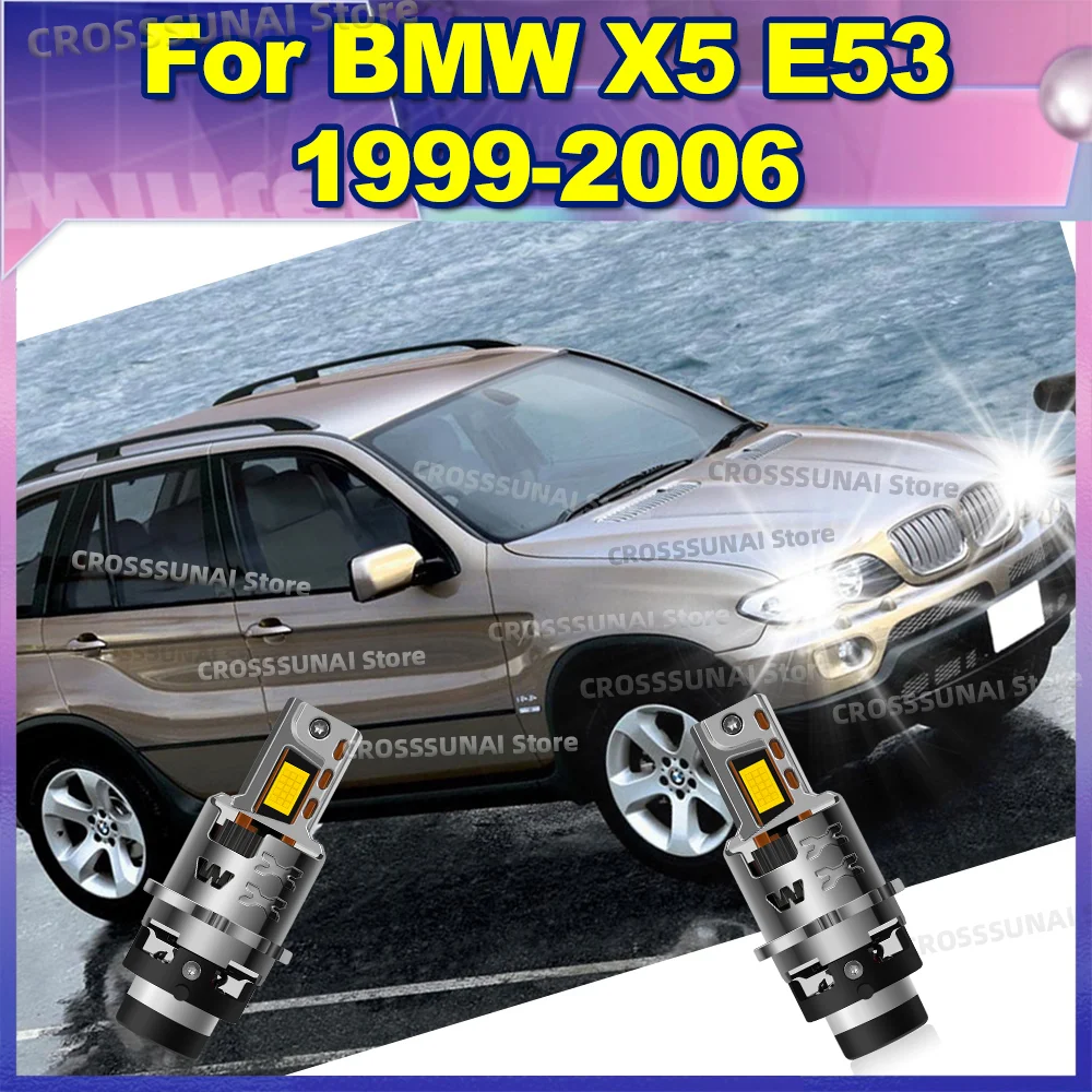 

50000LM светодиодные фары Canbus заменяют ксеноновые автомобильные фары 6000K для BMW X5 E53 1999-2006 2000 2001 2002 2003 2004 2005