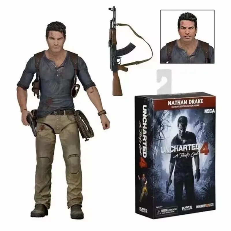 

NECA Uncharted 4 A thief's end NATHAN DRAKE Ultimate Edition PVC Action Figure Collectible Model Toy 7" 18cm