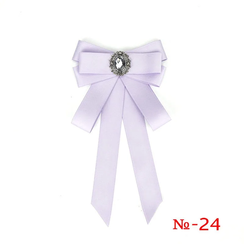 Modische Schwarze Schleifen-Krawattenklammer Rotes Diamant-Fliegeband Weiße Strass-Hemdfliege Geschenk für Damen Accessoires – Detail 25