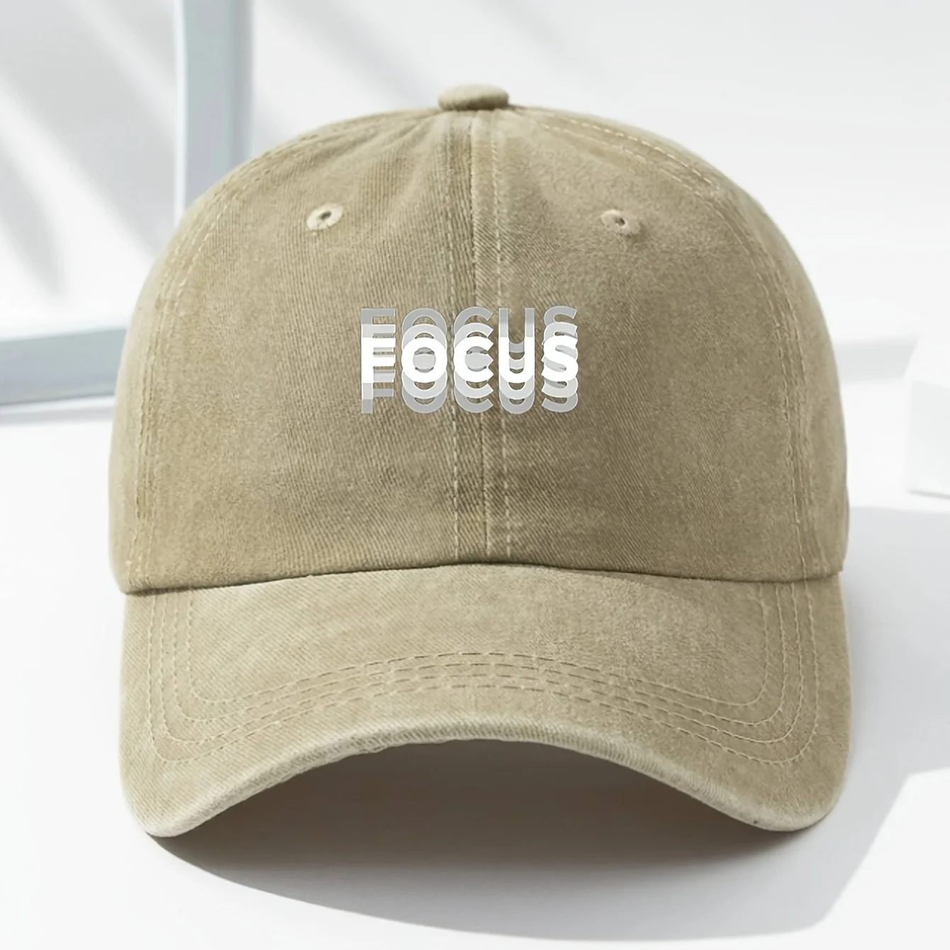 Klassische Unisex-Baseballkappe mit „FOCUS“-Aufdruck, verstellbar für tägliche Freizeit, Outdoor-Sportarten und Reisen