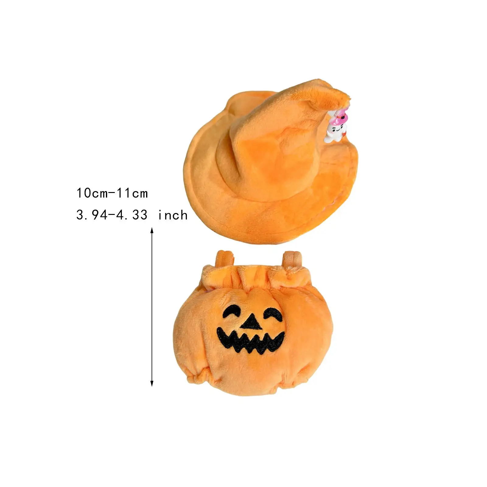 Ropa de muñeca de peluche para disfraces de calabaza de dibujos animados de 15cm y 17cm, accesorios suaves para fotos, vestido de muñeca de peluche, traje de muñeca