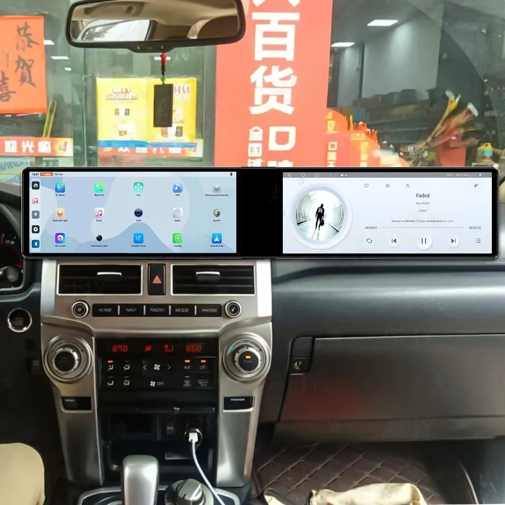 Qualcomm 8-core Dual Screen For Toyota 4 Runner 2007~2022 Android 13 Car Radio Screen Multimedia Player GPS Navigation Head Unit