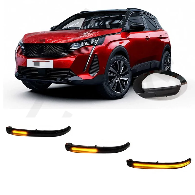 for Peugeot 3008 GT P84 2016 2017 2018 2019 2020 2021 2022 2023 Dynamic LED Sequential Indicator Mirror Turn Light Signal Lamp