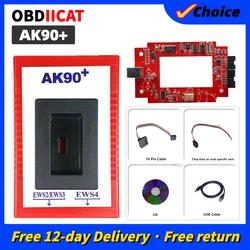 Hot AK90 plus For B-M-W V3.19 AK90+ OBD2 Car Key Programmer For B-MW CAS/EWS from 1995-2009 AK90 + Key Programming Tool