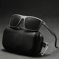 Gafas de sol polarizadas para exteriores Unisex, montura negra, UV400, conducción, viaje, ultraligeras, antideslumbrantes