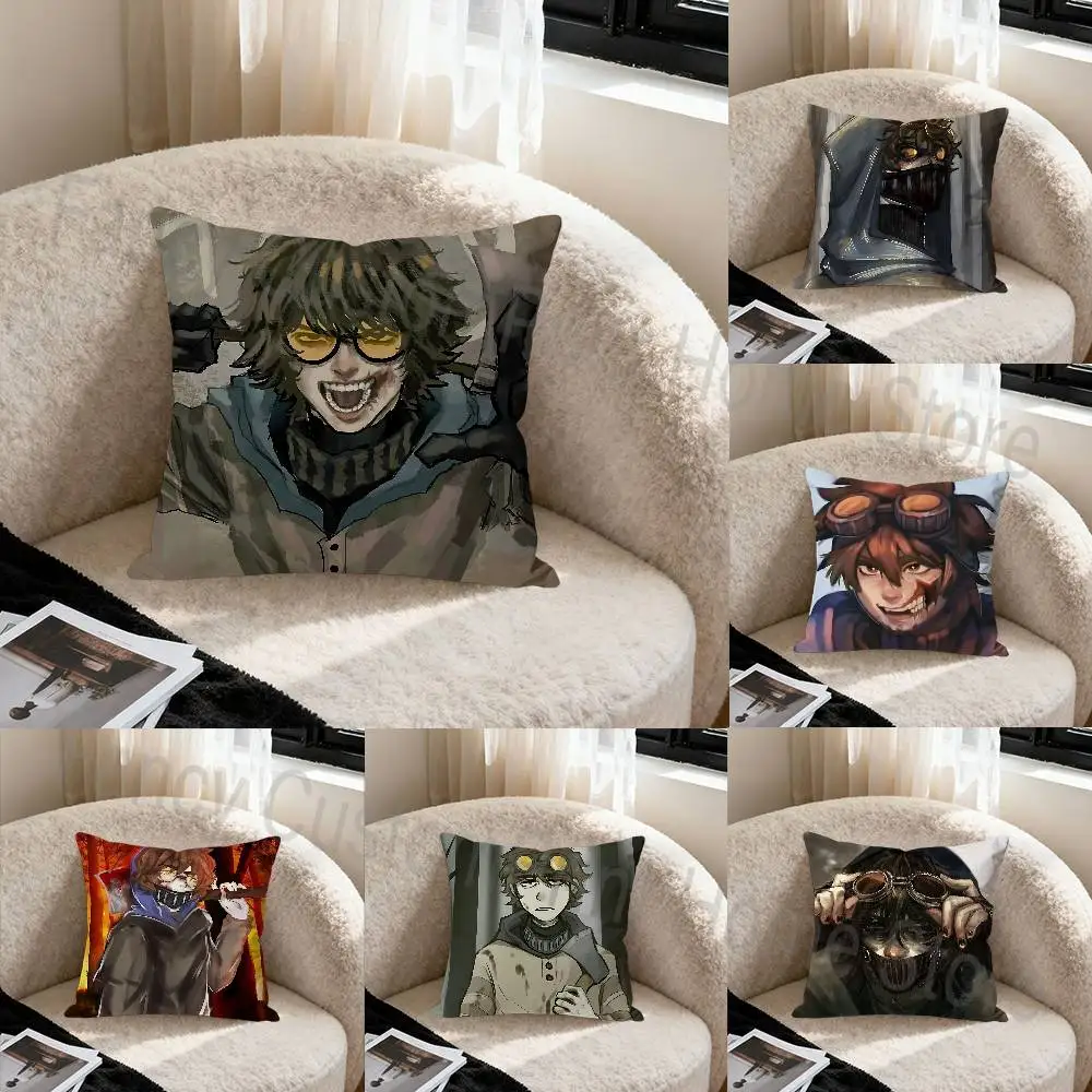 T-Ticci T-Toby C-Creepypasta Anime Celebrity Merchandise All-Match Printed Pillow Case Sofa Car Office Room Decoration Protector