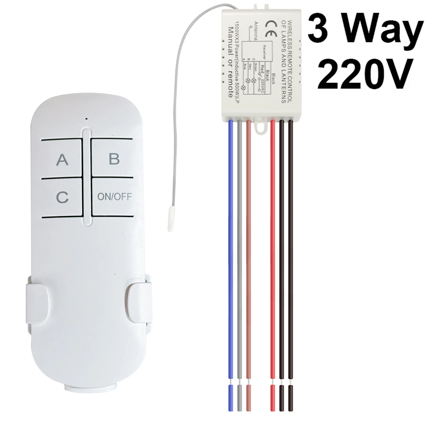 QIACHIP 1/2/3 yollu ON/OFF 220V uzaktan kumanda anahtarı lamba ışığı dijital kablosuz duvar uzaktan kumanda anahtarı alıcı verici