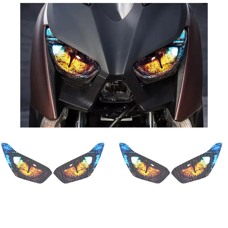 

Motorcycle Accessories Headlight eye protection Sticker Headlight decoration Sticker For Fit Xmax 300 250 2017-2018 Years