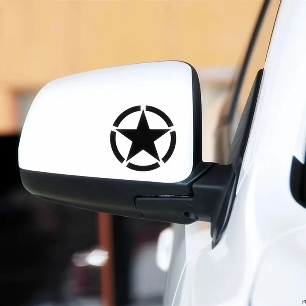 1Pc Leger Vijf-Puntige Ster Refit Stickers Motorfiets Stickers Voor Brandstoftank Spatbord Waterdichte Race Helm Creatieve Auto Stickers