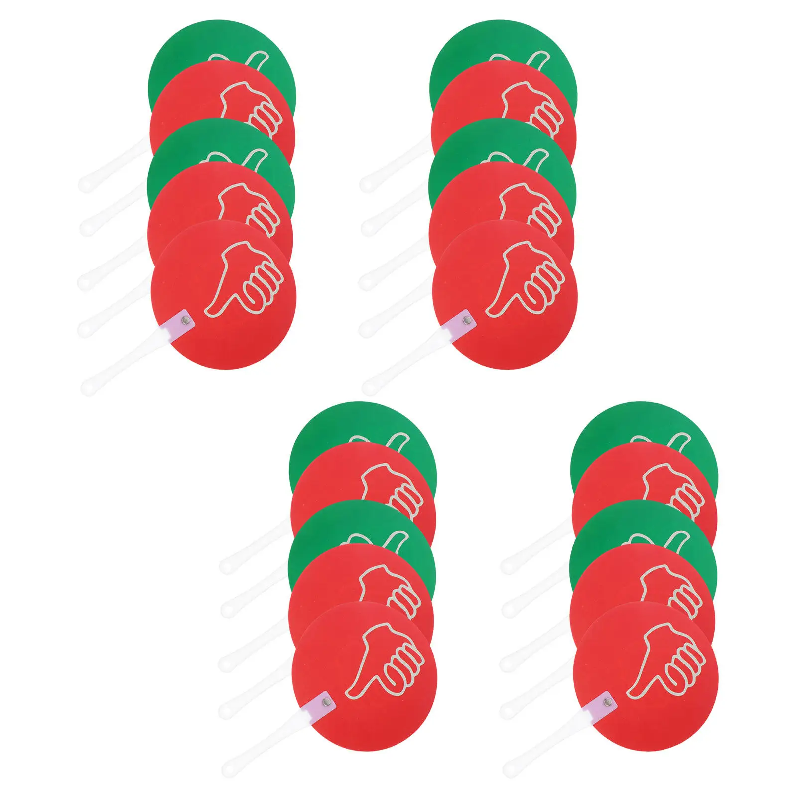 20Pcs Classroom Interactive Tools Double Sided Thumbs Up Down Voting Paddles Reusable Plastic Paddle Signs for Teacher Student