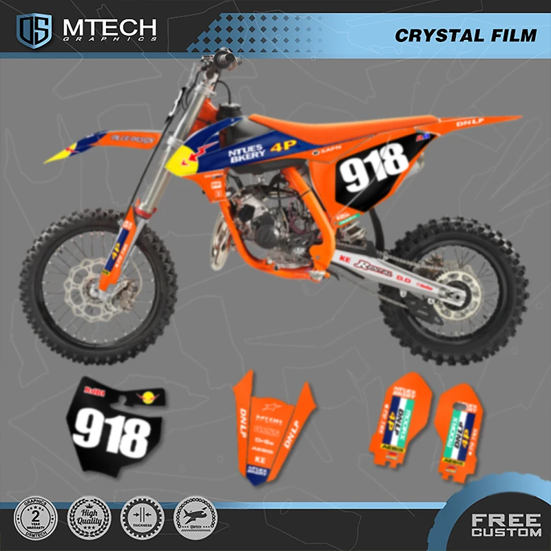 

DSMTECH MOTOR For KTM SX85 SX 85 2018 2019 2020 2021 2022-2024 Custom Motorcross Graphics Background Decals Stickers Kits 004