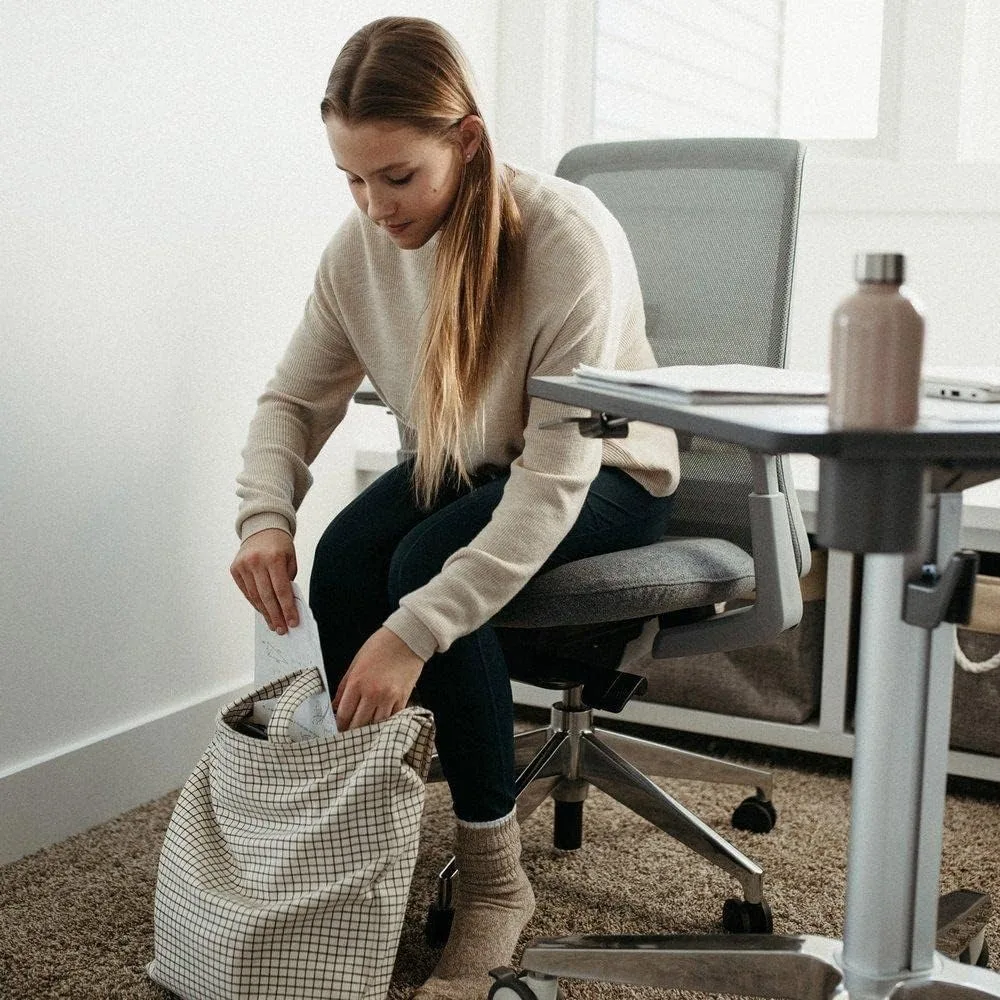 Soji Office Chair with Ergonomic Adjustments and Lumbar Support, Flexible Mesh Back (Mist)