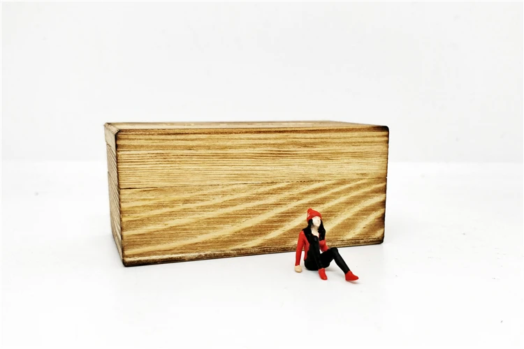 1:64 model car diorama display figure SUP gril Wooden box packaging