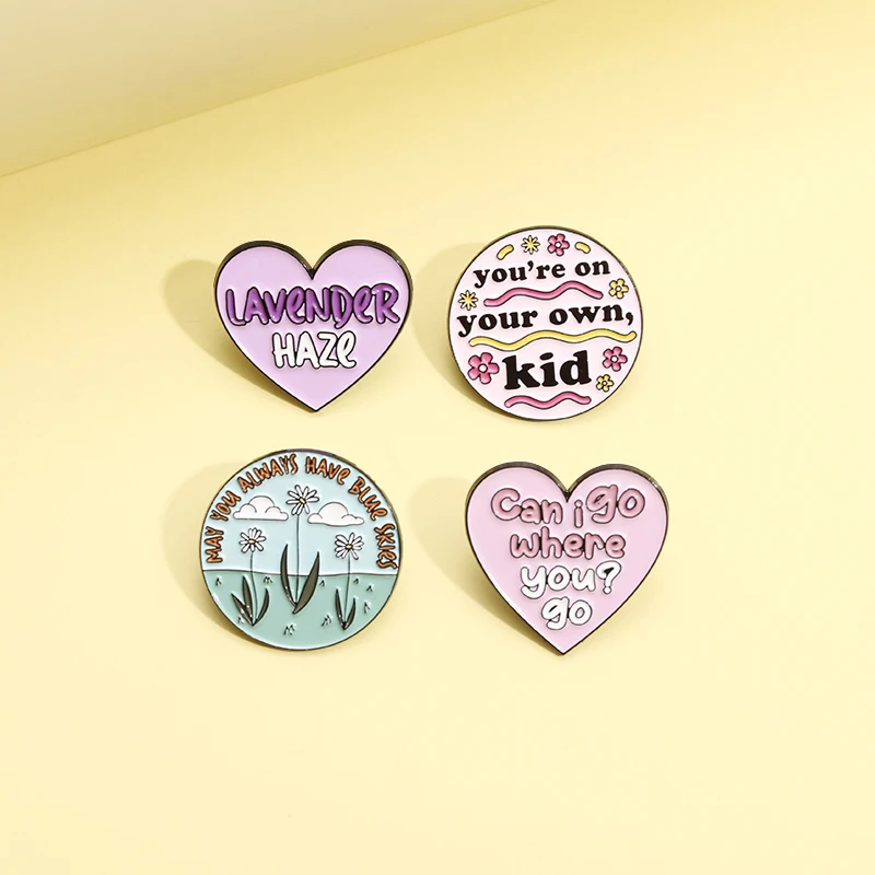 Music Songs Album Enamel Pins Female Singer You\'re On Your Own Levender Haze Metal Brooches Lapel Badge Fans Jewelry Collection