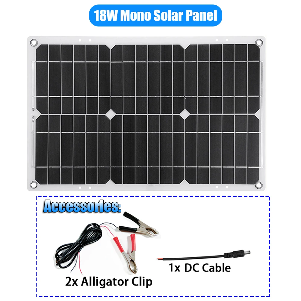 12000W 10000W Peaks Solar Panel with The Inverter DC 12V To 220V 110V Solar System Power Travel Van Camper with 30A Controller