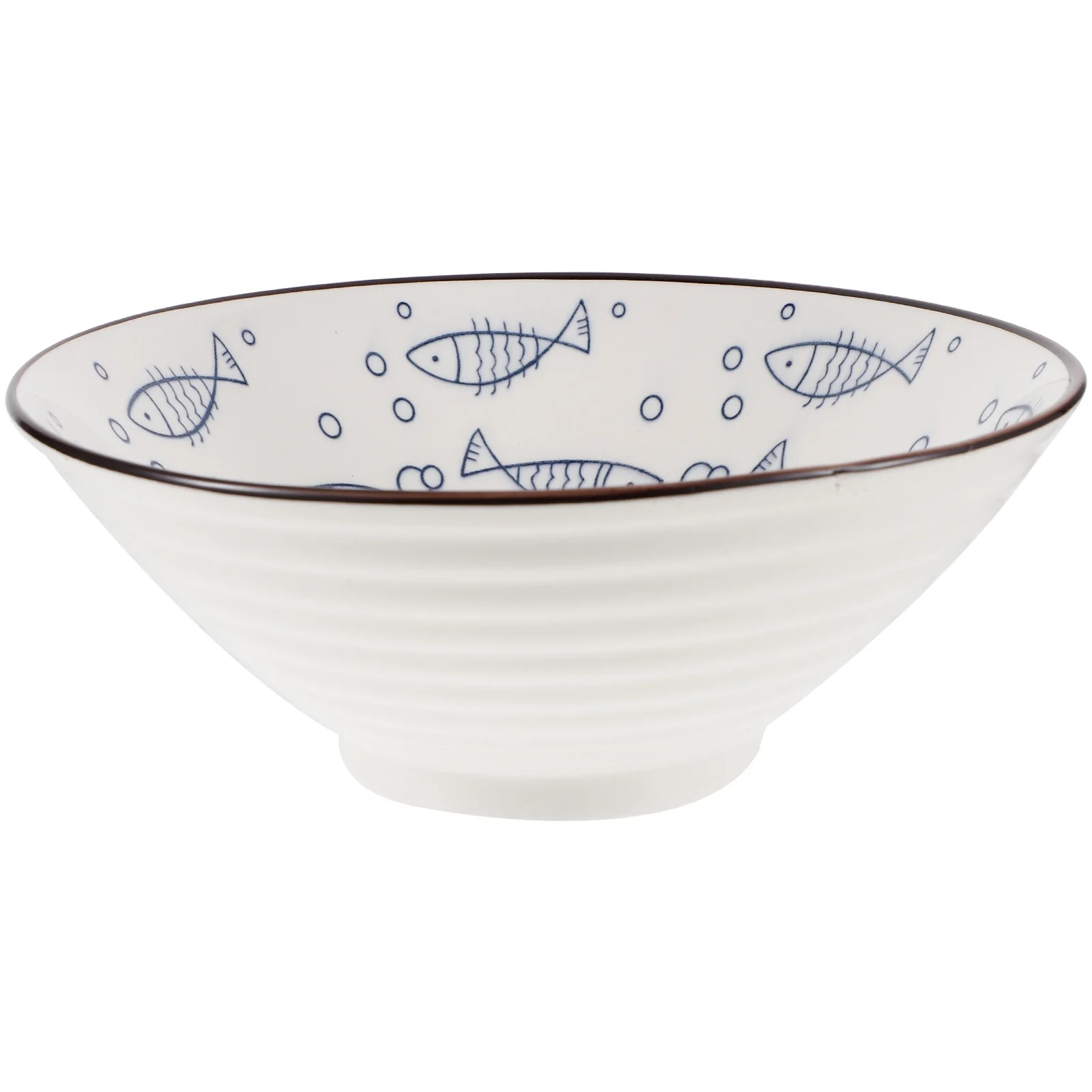 

Керамическая миска для супа, 8-дюймовая элегантная японская подглазурная живопись, большая емкость, рамэн, рисовый салат, закуска, сервировочная миска для кухни