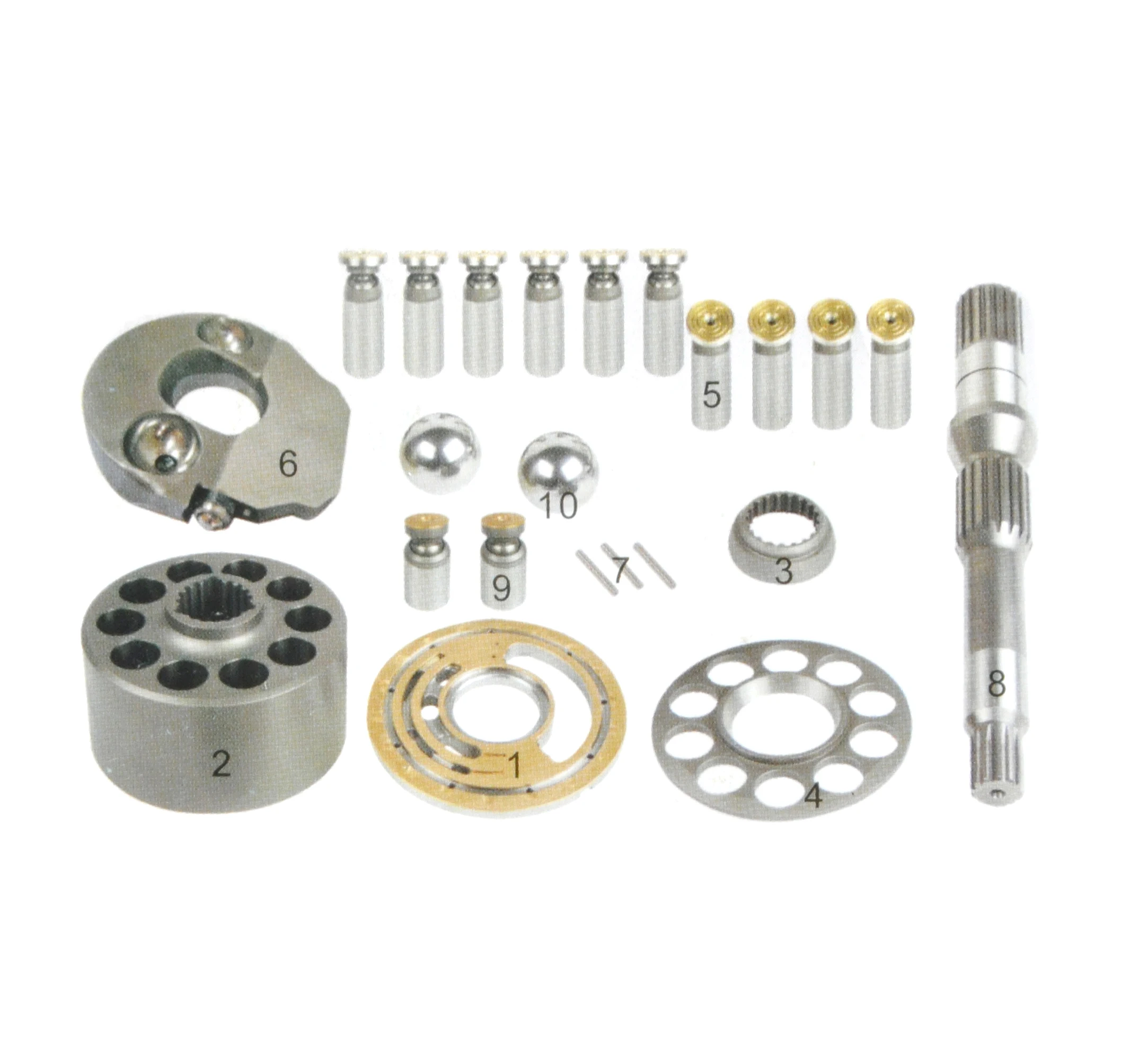 Repuestos hidráulicos del equipo de reparación de la bomba A10V43 E70 PC25 del émbolo del excavador