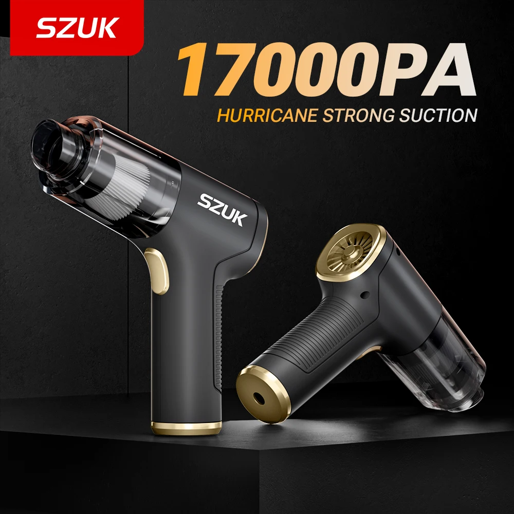 

SZUK 98000PA Автомобильный пылесос, мини-сильное всасывание, мощная машина для очистки, портативная портативная беспроводная маш