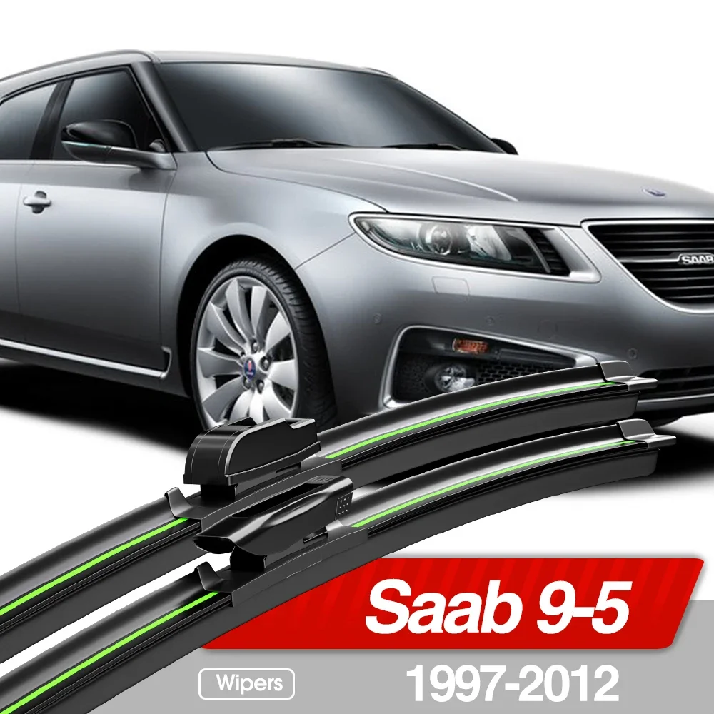 

For Saab 9-5 1997-2012 Front Windshield Wiper Blades 2pcs Windscreen Window Accessories 2001 2002 2003 2005 2007 2009 2011