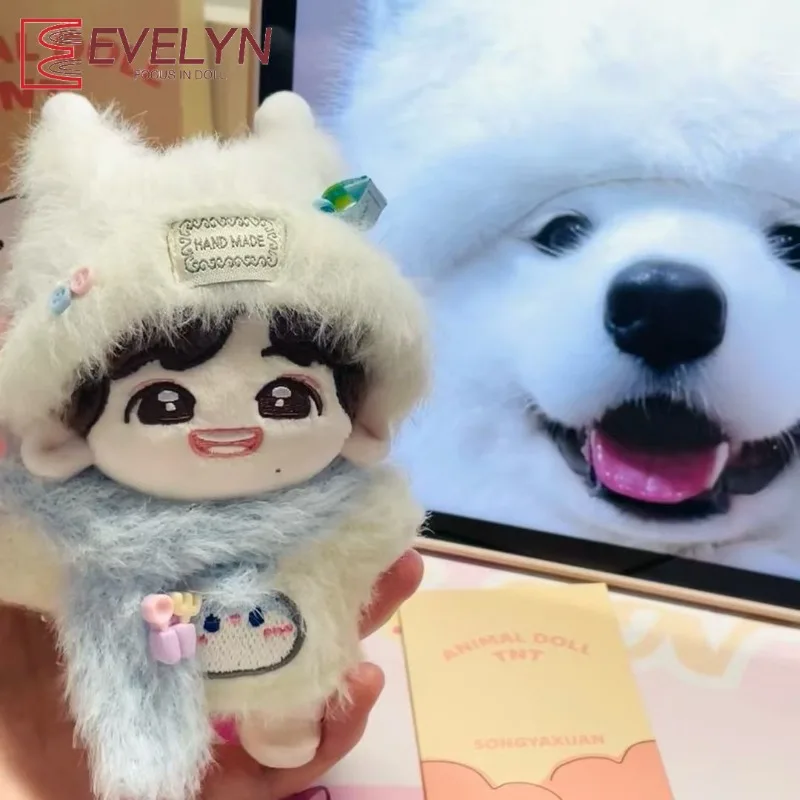 Evelyn Cute Penguin Pig Sweater Scarf Hat Suit For 10cm Cotton Doll Clothes Costume Cartoon Plush Pendant Cosplay Kids Gift