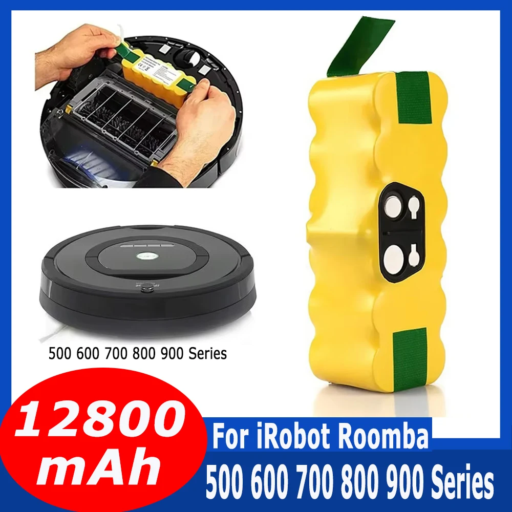 14.4V Battery For iRobot Roomba 12800mAh Battery For iRobot Roomba 500 600 700 800 900 series 14.4 V 620 650 770 780 580 Battery