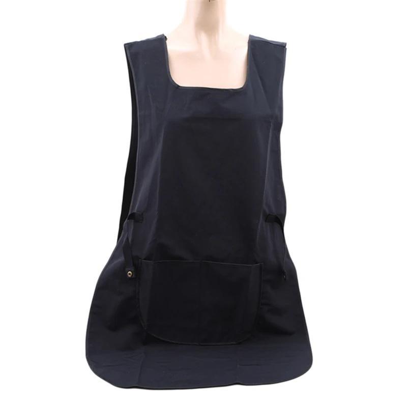 Apron Black Hairdressing Bib Hairdressing Oil Baking Bib Manicure Jacket Solid Color Household Sleeveless Basic Aprons