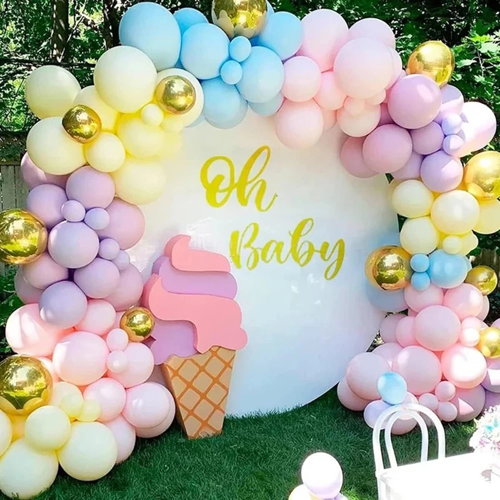 Pastel Yellow Balloon Arch Garland Kit 1st Birthday Party Latex Ballon Decor Wedding Baby Shower Bridal Shower Decoration Globos