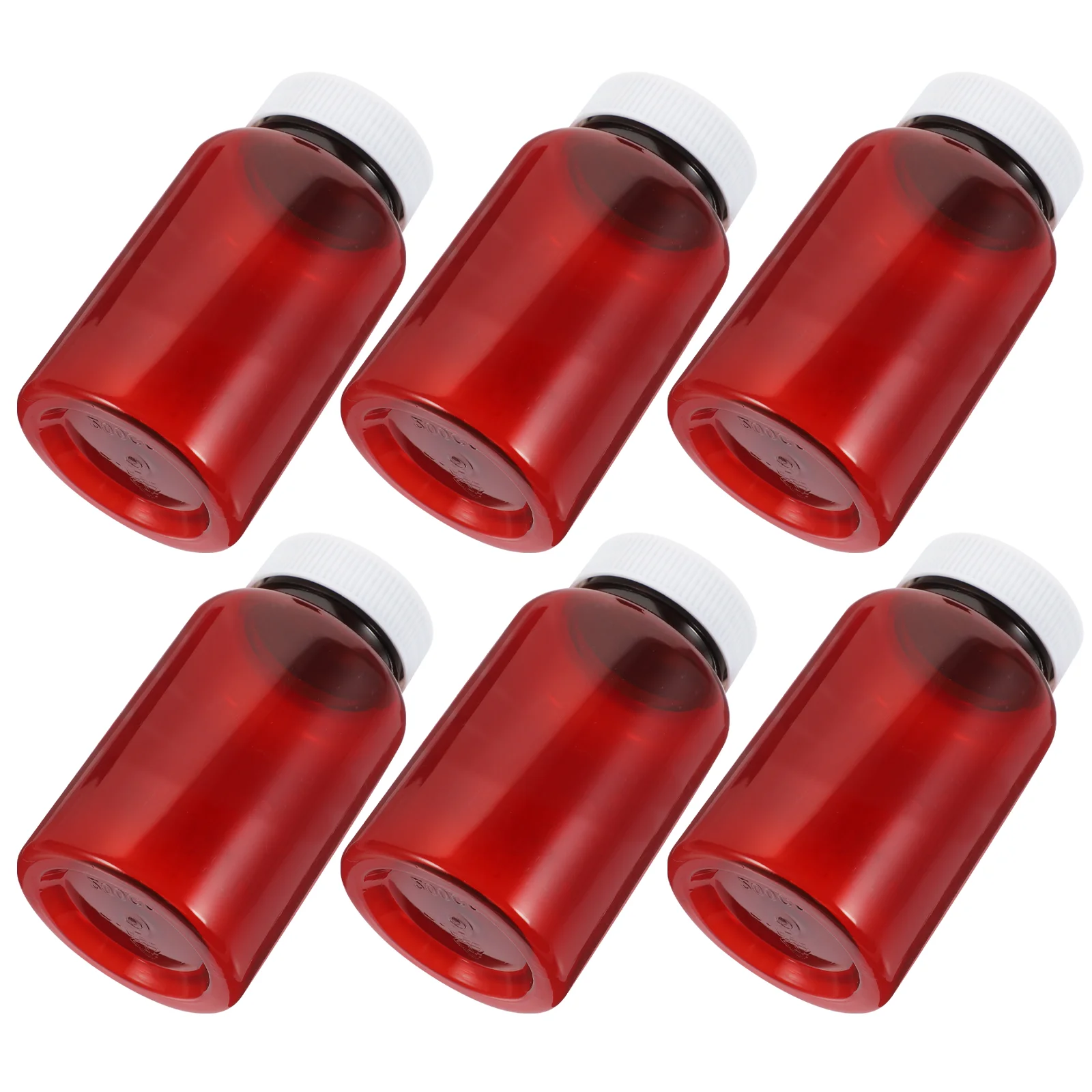 

6 Pcs Medicine Storage Accessories Empty Plastic Container Pill Bottles with Caps Dispenser Amber Pills The Pet Travel