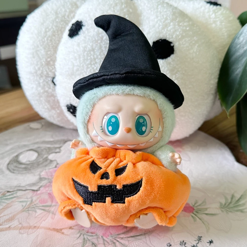 ミニチュアハロウィンパンプキンコスチューム、帽子付き、17cmラブラブドール用、キュートなDIYドール服、素敵な衣装、女の子の友達へのギフト