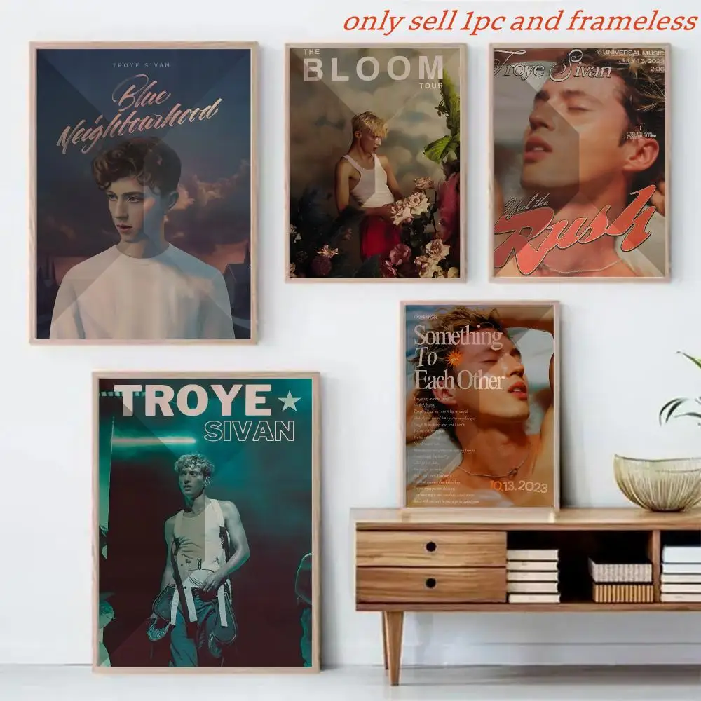 Singer T-Troye Sivan Painting Calligraphy Canvas Mural For Interior Walls Crease-Free Beautiful For Living Room Bedroom
