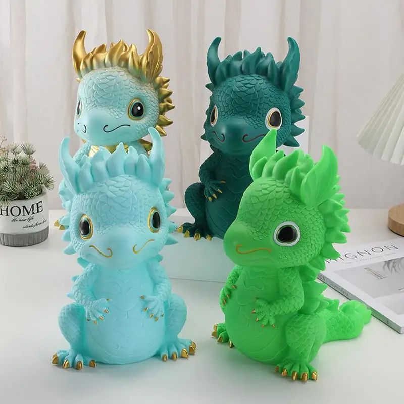 piggy bank 2024 Chinese New Year Money Jar Dragon Shape Large Capacity Cartoon Money Saving Jar for Boys Kids Home Decor