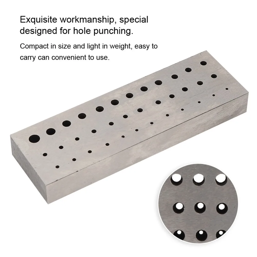 Precision 36 Holes Drilling Plate Steel Material Metal Plate Riveting Stake Plate Watch Repairing Tool Forming Work