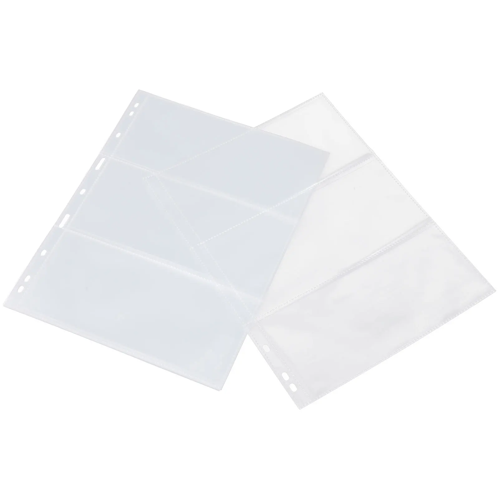 10 قطعة صفحات ألبوم العملات الورقية تخزين متعدد الوظائف بأوراق فضفاضة للصور وبطاقات التذاكر والطوابع والمقتنيات وأكمام الموثق