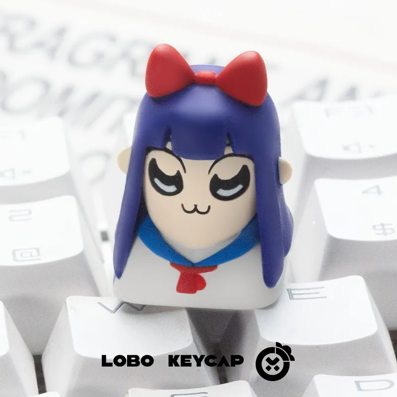 LOBO POP TEAM EPIC Keycap Hand-made Resin Cute Keycap Mechanical Keyboard Keycaps Customized Gaming Accessories Gifts