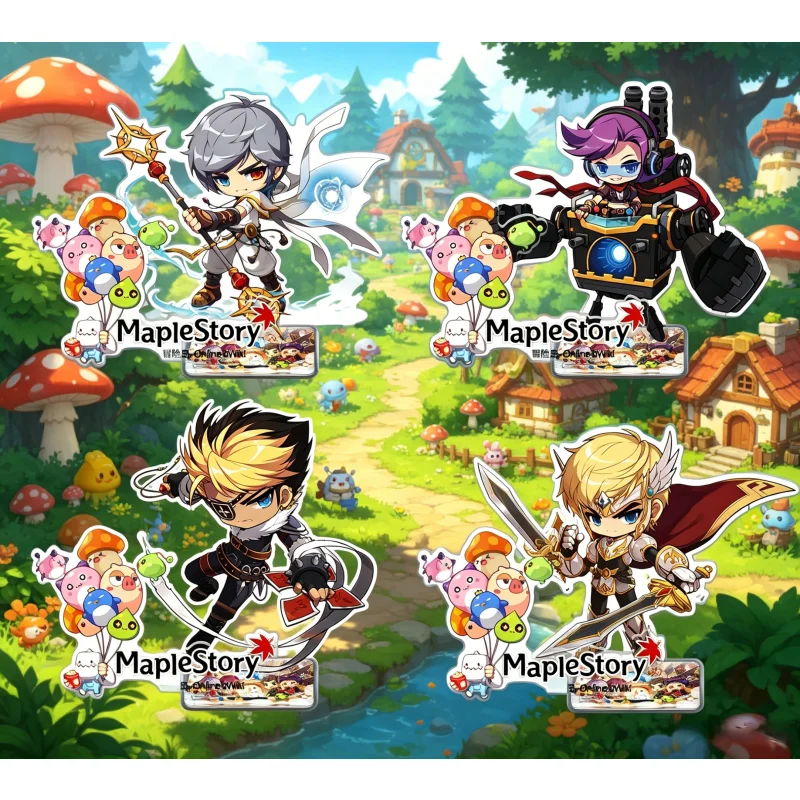 MapleStory Job Class Q Version Game Character 15cm Acrylic Stand Figure Cute Desktop Decoration Collectible Decorative Ornament