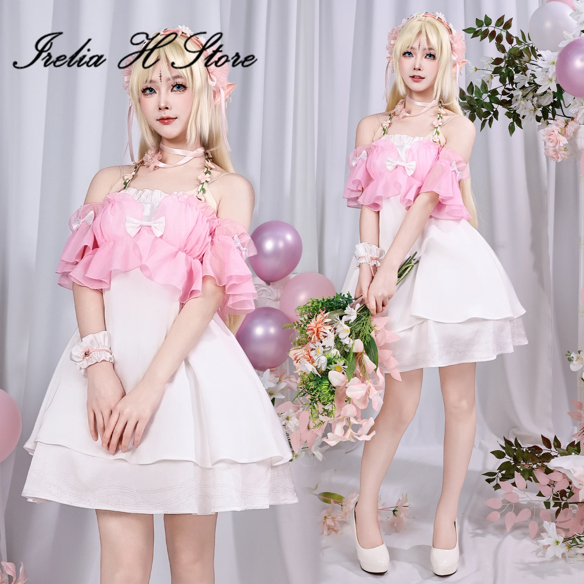 

Irelia H Wuthering Waves Cartethyia Косплей Костюм для женщин Хэллоуин косплей повседневное платье
