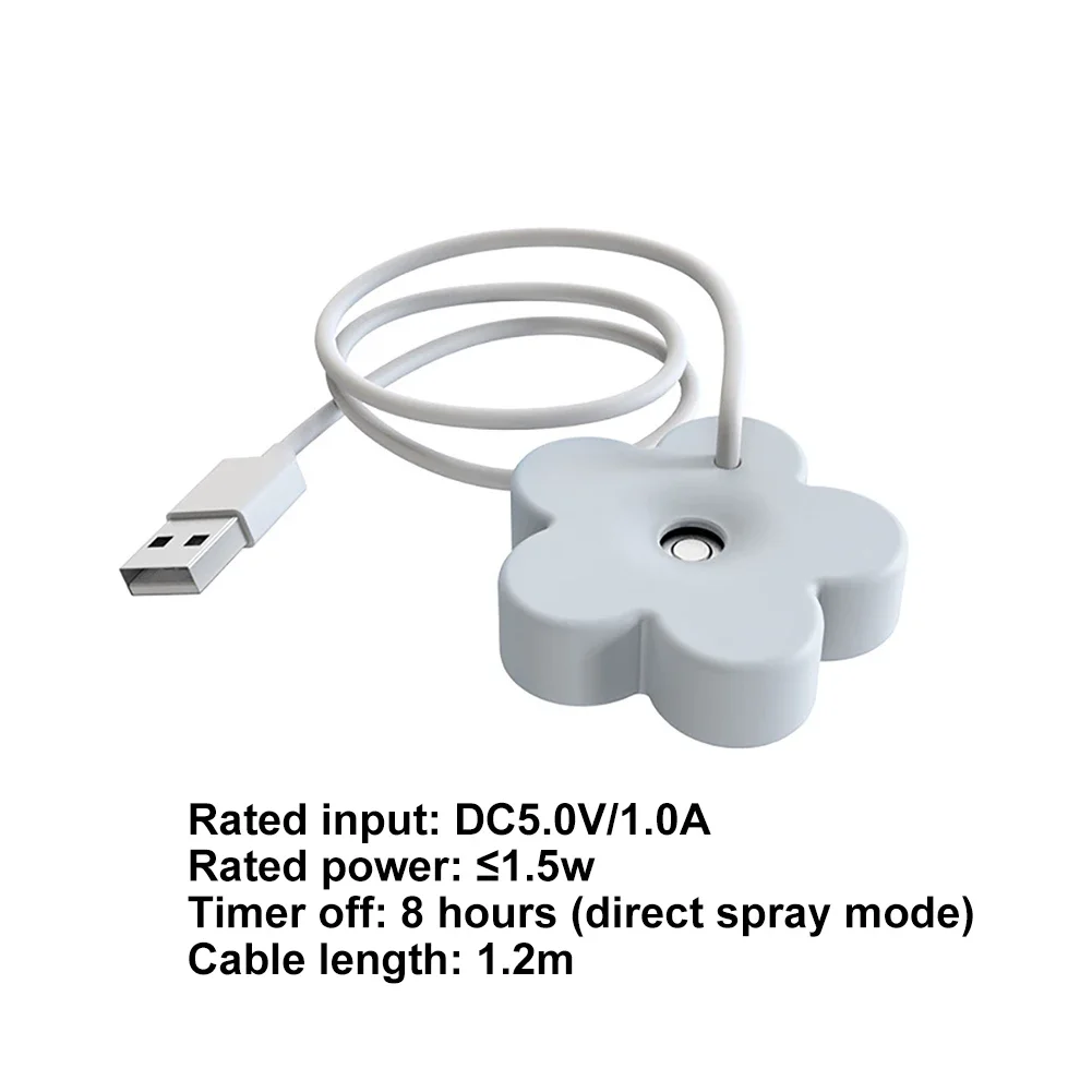 مرطب الهواء المحمول على شكل بتلة مرطبات الروائح الصغيرة الناشرون تيار مستمر 5 فولت 1A الناشر توقيت كتم غرفة نوم