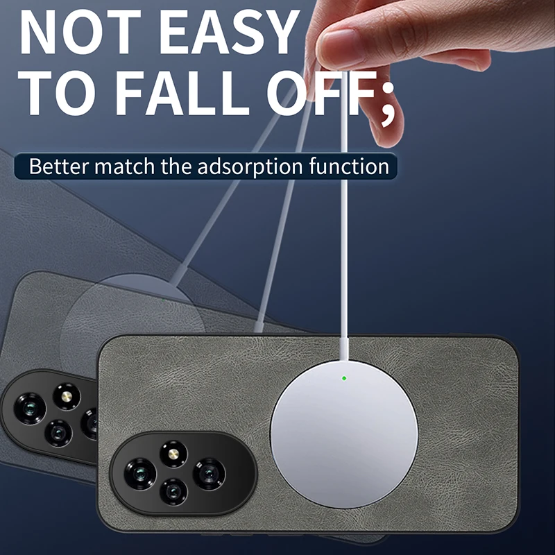 حافظة Magsafe مغناطيسية فاخرة من جلد البولي يوريثان لهاتف Huawei Honor 200 Pro Lite غطاء خلفي واقٍ #4